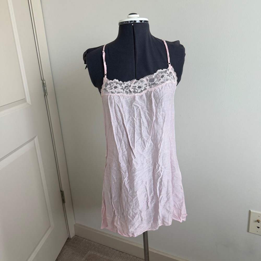Vintage Y2K Victorias Secret Silk Blend Pink Slip Dress Size Small